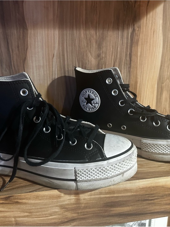 Converse Shoes - Converse Black White Platform Chuck Taylor High Tops